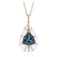 14K London Blue Topaz Gold Necklace (CIRARI)