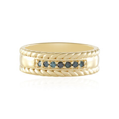 I2 Blue Diamond Silver Ring