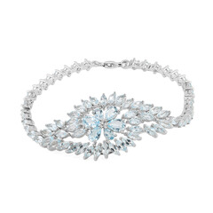 Sky Blue Topaz Silver Bracelet