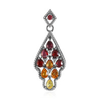 Fancy Sapphire Silver Pendant