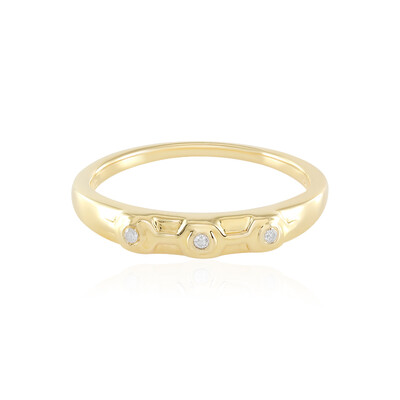 I2 (I) Diamond Silver Ring