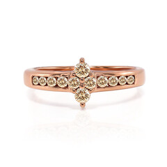 9K SI1 Argyle Rose De France Diamond Gold Ring