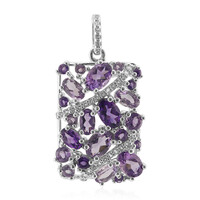 Zambian Amethyst Silver Pendant