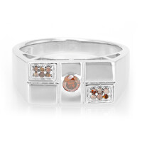 Fancy Diamond Silver Ring