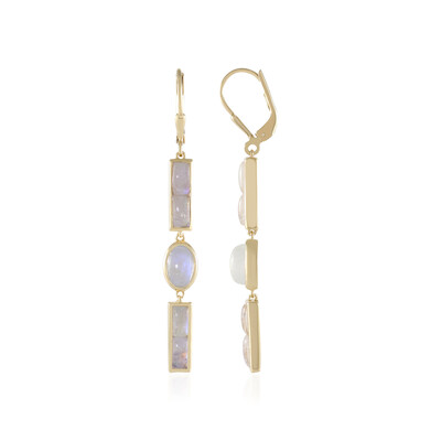 Rainbow Moonstone Silver Earrings (KM by Juwelo)