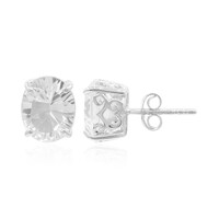 White Topaz Silver Earrings