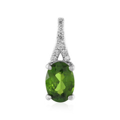 Russian Diopside Silver Pendant