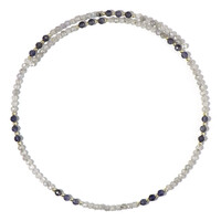 Madagascar Iolite Steel Choker (Riya)