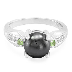 Black Hematite Silver Ring