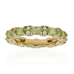 Burmese Peridot Silver Ring