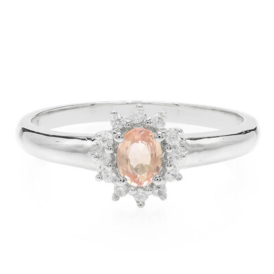 Padparadscha Sapphire Silver Ring