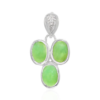 Imperial Chrysoprase Silver Pendant