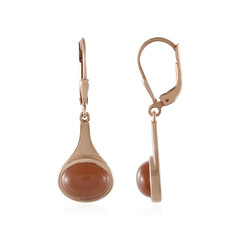 Chocolate Moonstone Silver Earrings (KM by Juwelo)
