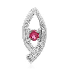Pink Spinel Silver Pendant