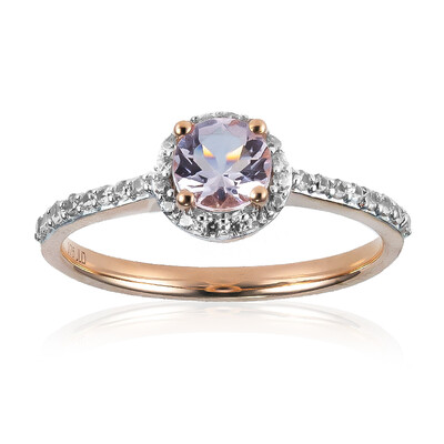 9K Unheated Pink Beryl Gold Ring