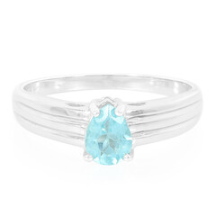Blue Apatite Silver Ring