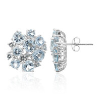 Sky Blue Topaz Silver Earrings