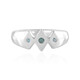 I2 Blue Diamond Silver Ring