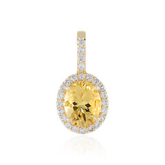 18K Yellow Beryl Gold Pendant