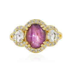 Channapatna Star Ruby Silver Ring