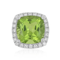 Peridot Platinium Pendant