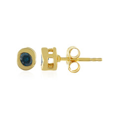 I4 Blue Diamond Silver Earrings
