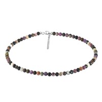 Fancy Tourmaline Silver Necklace