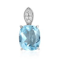 Sky Blue Topaz Silver Pendant
