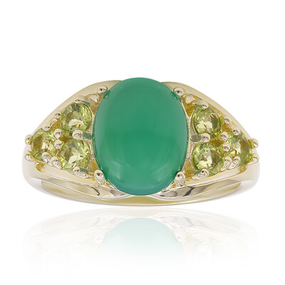 Green Onyx Silver Ring