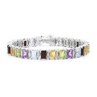 Sky Blue Topaz Silver Bracelet