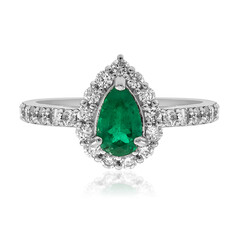 AAA Zambian Emerald Platinium Ring (CIRARI)