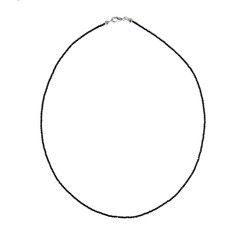 Black Spinel Silver Necklace