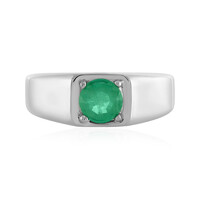 Colombian Emerald Silver Ring