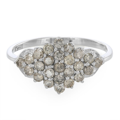 Chocolate Diamond Silver Ring