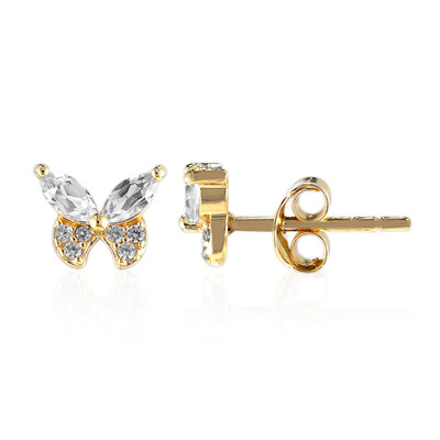 White Topaz Silver Earrings