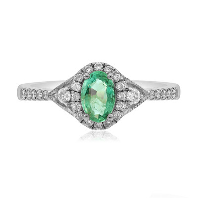 14K AAA Zambian Emerald Gold Ring (CIRARI)
