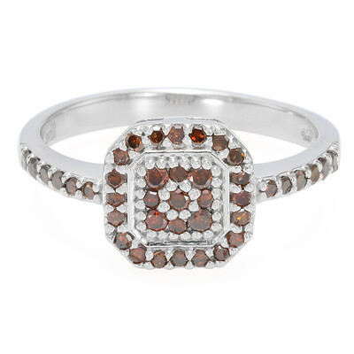 Fancy Diamond Silver Ring