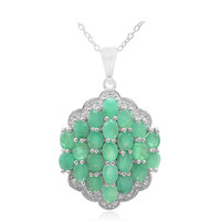 Emerald Silver Necklace