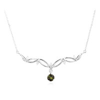 Chrome Tourmaline Silver Necklace