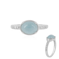 Aquamarine Silver Ring
