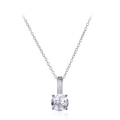 White Topaz Silver Necklace
