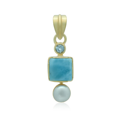 Larimar Silver Pendant