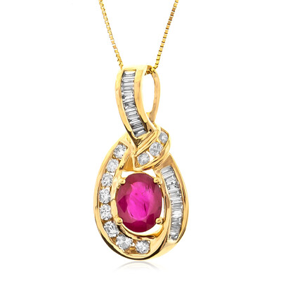 14K Mozambique Ruby Gold Necklace (CIRARI)