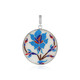 White Marble Silver Pendant