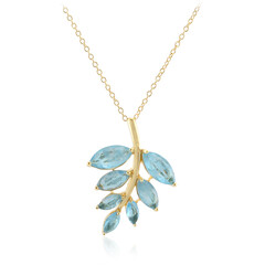 Blue Pastel Quartz Silver Necklace