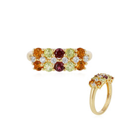 Rhodolite Silver Ring