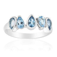 Mozambique Aquamarine Silver Ring (Pallanova)