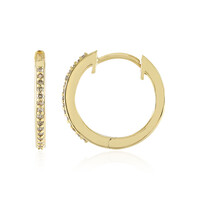 I3 Champagne Diamond Silver Earrings