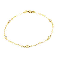 14K SI1 (H) Diamond Gold Bracelet