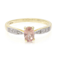 10K Unheated Padparadscha Sapphire Gold Ring